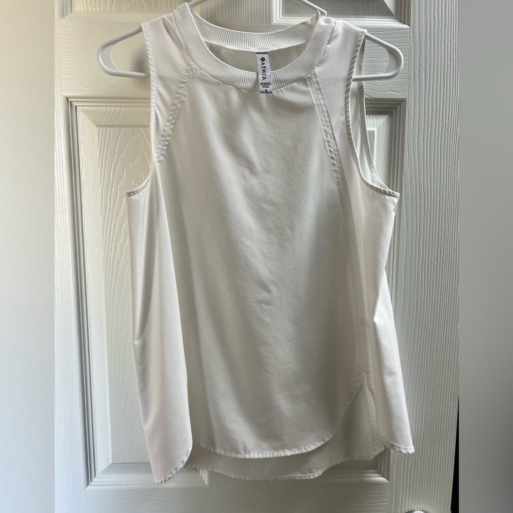 Athleta White Zephyr Tank Size Small EUC